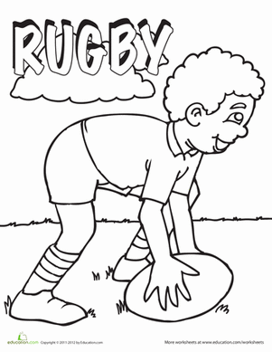 rugby coloring page,printable,coloring pages