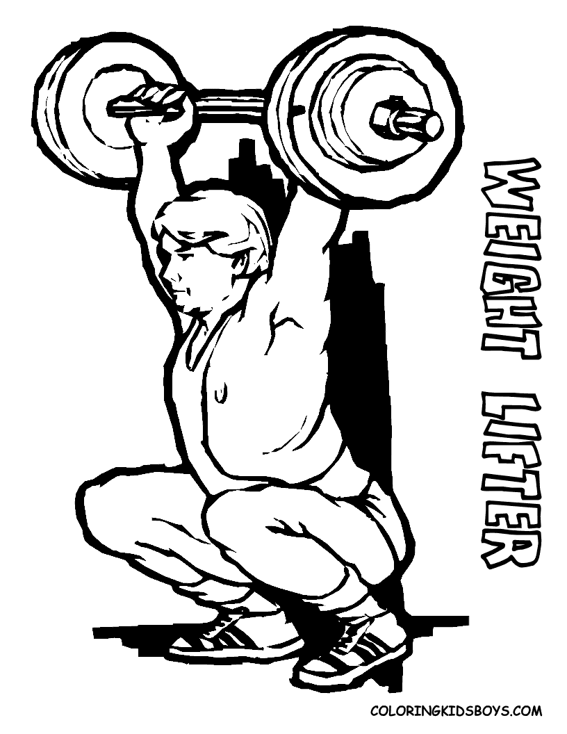 weight-lifting coloring page,printable,coloring pages