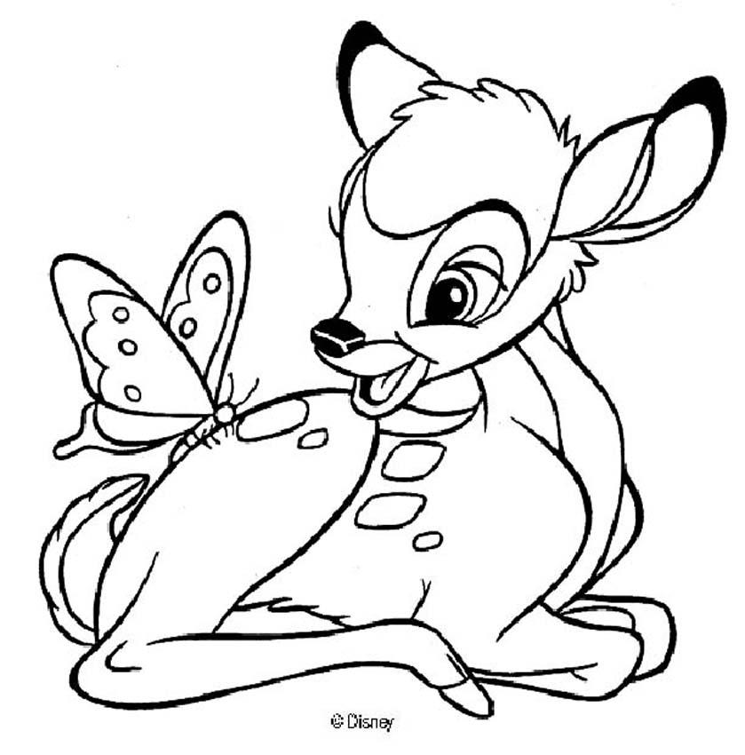 bambi coloring page,printable,coloring pages