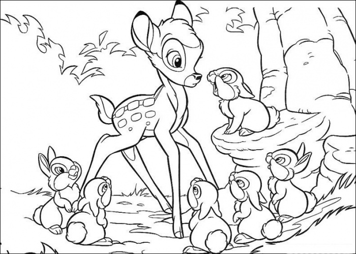 bambi coloring page to print,printable,coloring pages