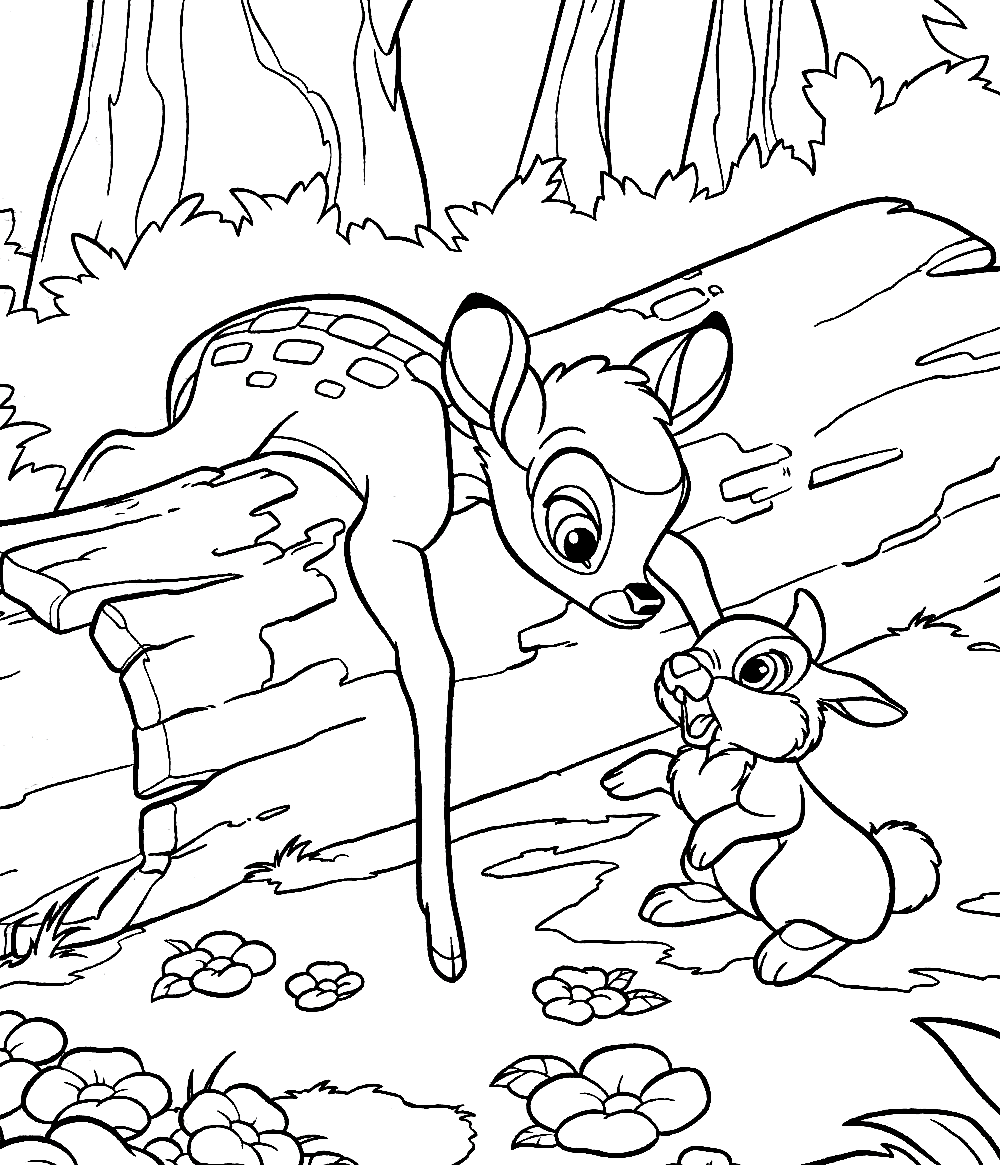 bambi coloring pages for kids,printable,coloring pages