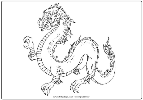 15 printable pictures of chinese dragon page - Print Color Craft