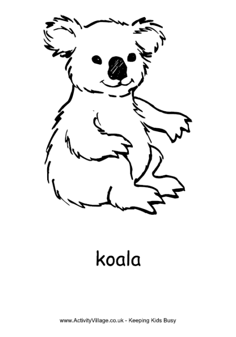 14 kids coloring pages koala - Print Color Craft