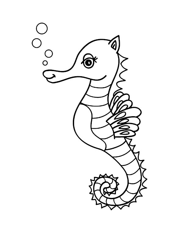 seahorse coloring page to print,printable,coloring pages