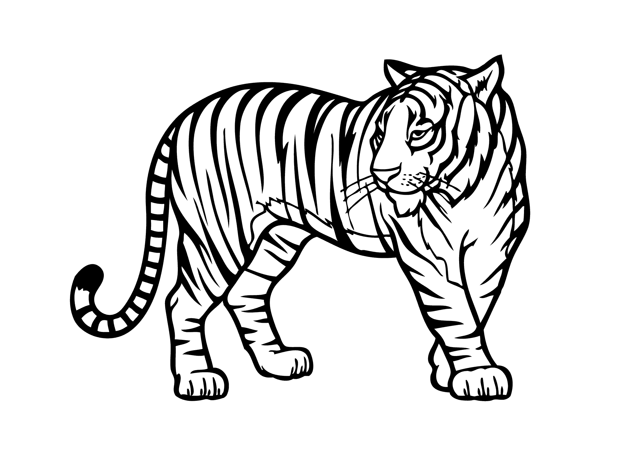 11 printable pictures of tiger page - Print Color Craft