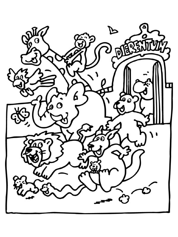 zoo coloring page,printable,coloring pages
