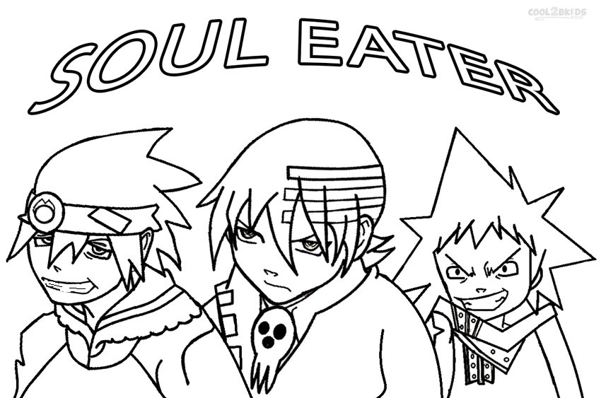 soul-eater coloring pages for kids,printable,coloring pages