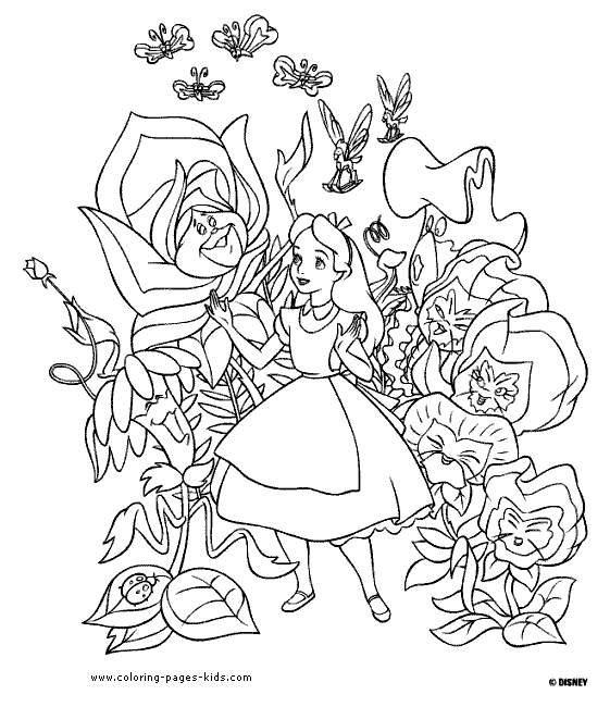 coloring pages of alice-in-wonderland,printable,coloring pages