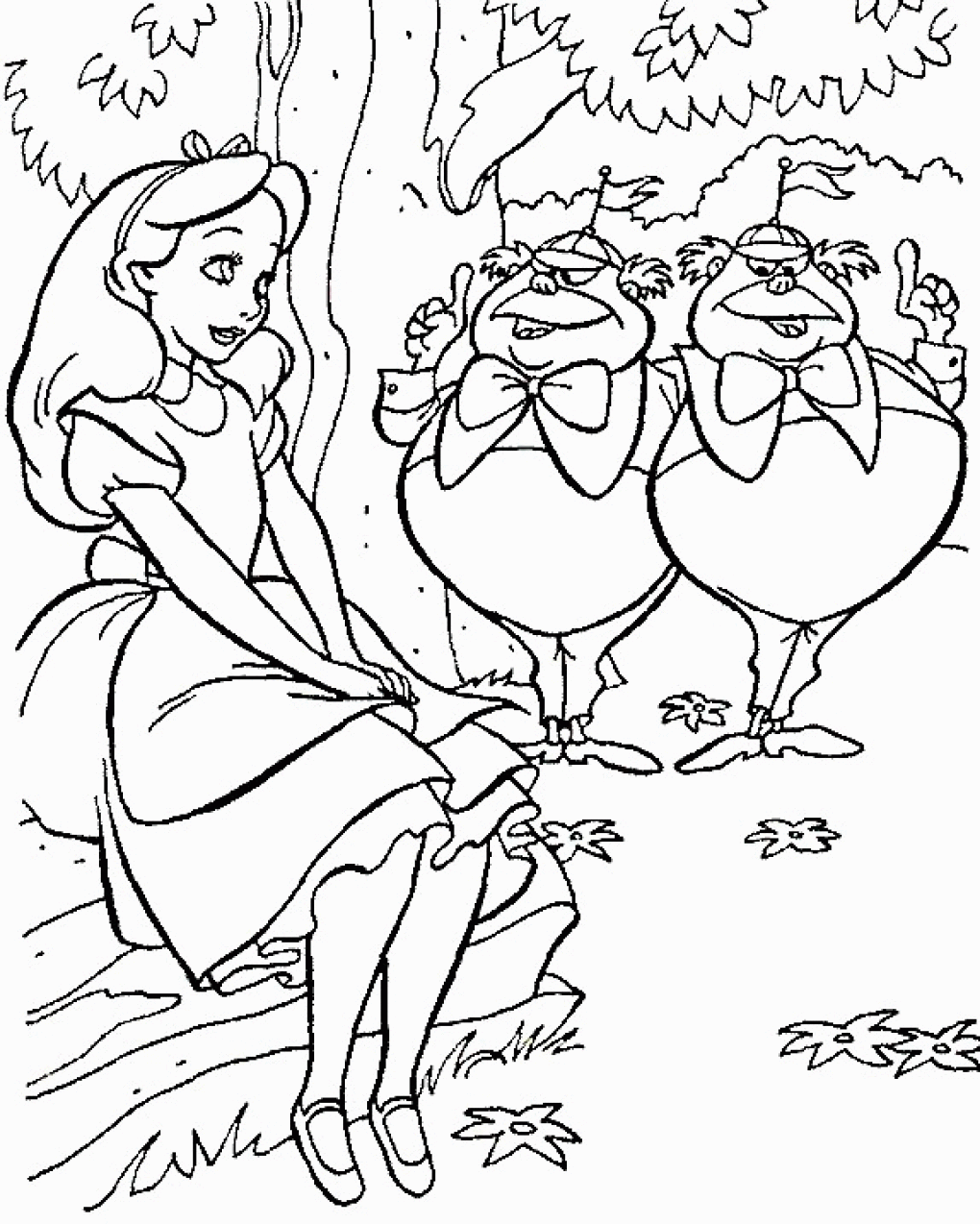 kids coloring pages alice-in-wonderland,printable,coloring pages
