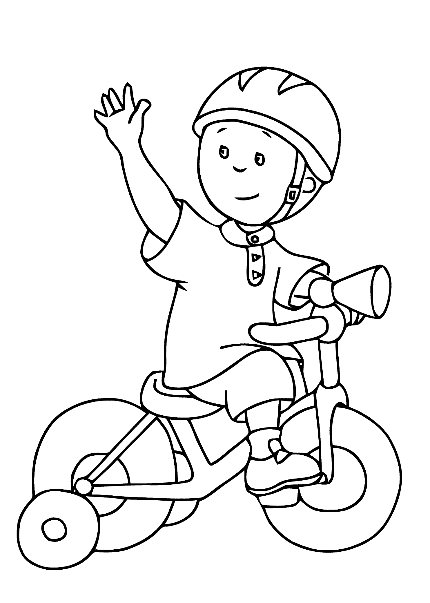 12 coloring pages of caillou - Print Color Craft