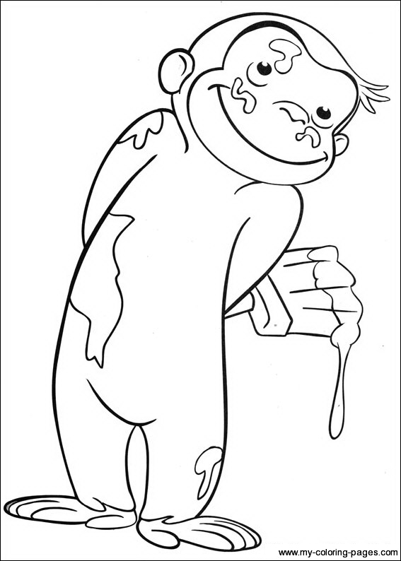 curious-george coloring page to print,printable,coloring pages