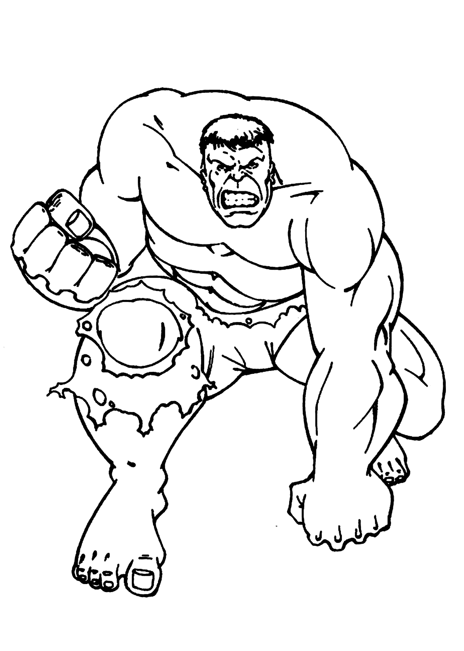 Hulk Printable Coloring Page