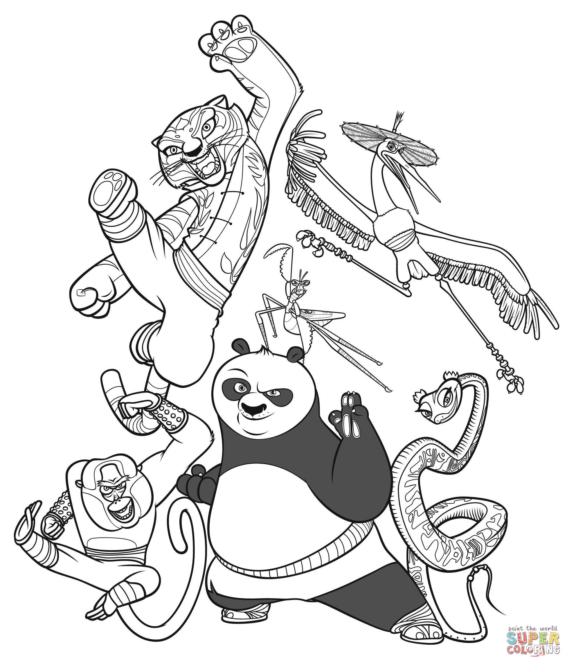 kung-fu-panda coloring pages,printable,coloring pages