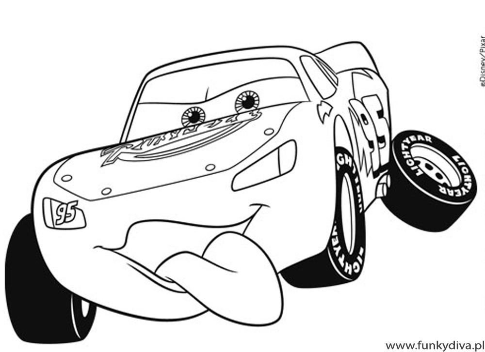 Lightning Mcqueen Cartoon Car Drawing For Kids