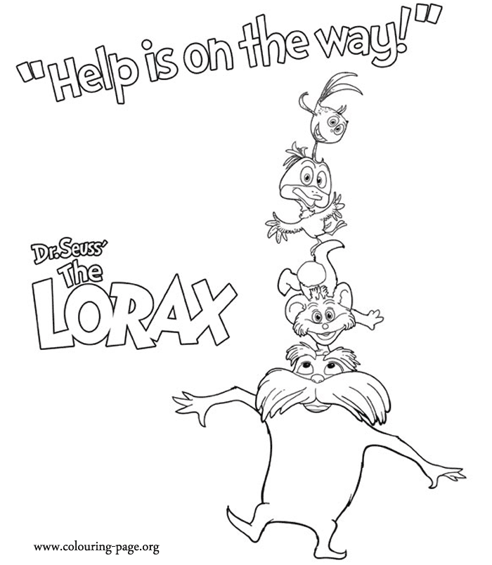 kids coloring pages lorax,printable,coloring pages