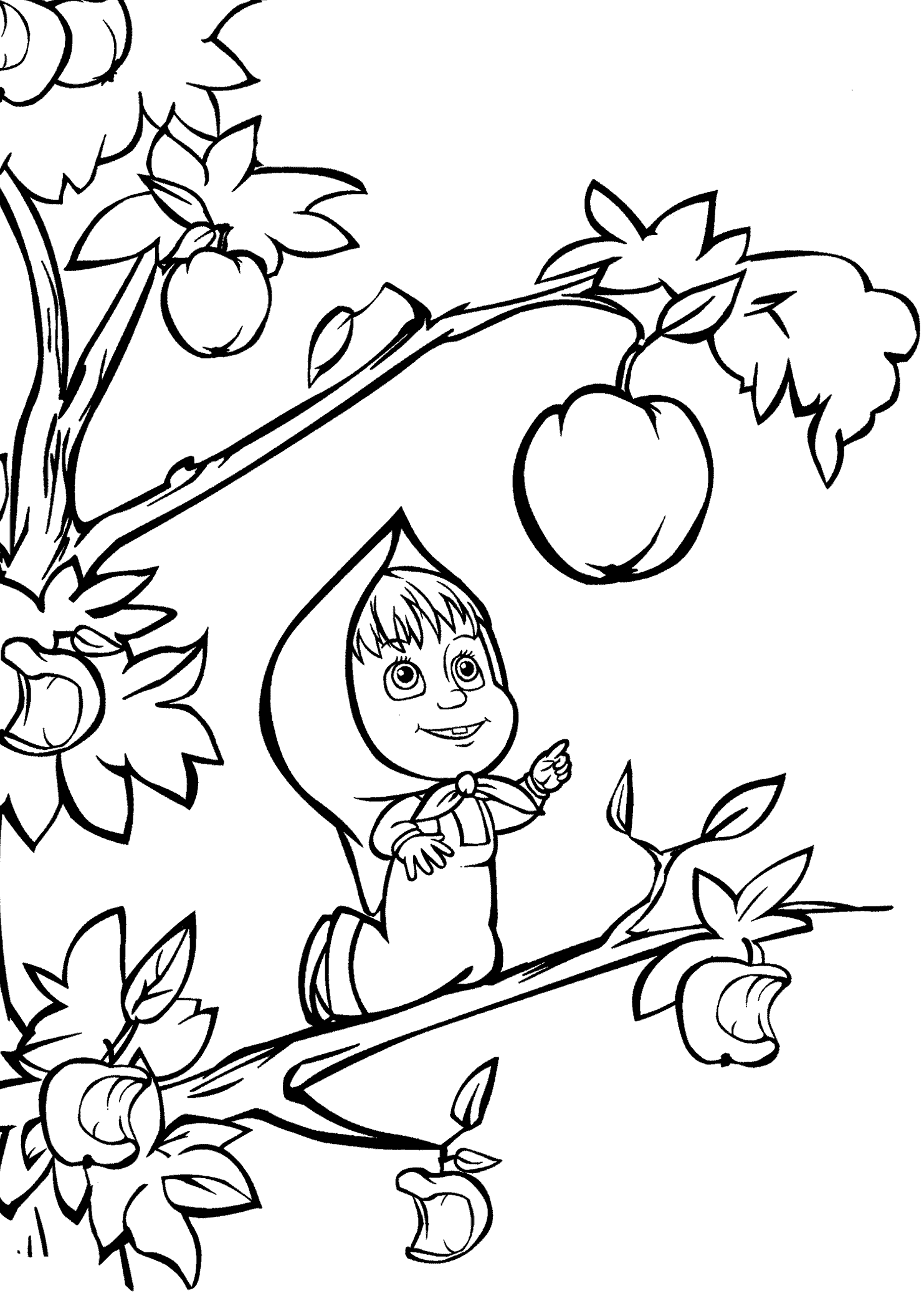 coloring pages of masha-and-the-bear,printable,coloring pages