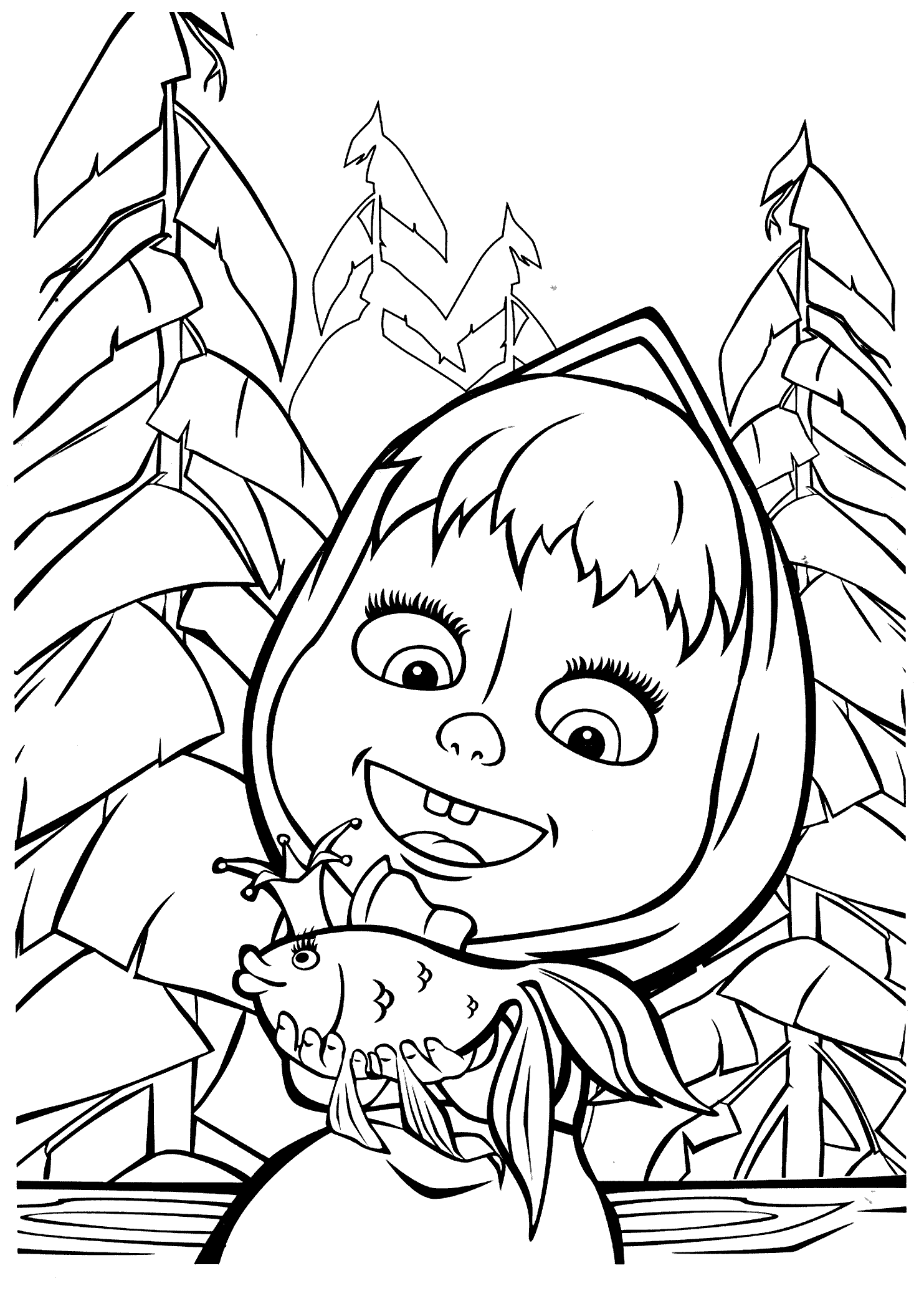 masha-and-the-bear coloring pages,printable,coloring pages
