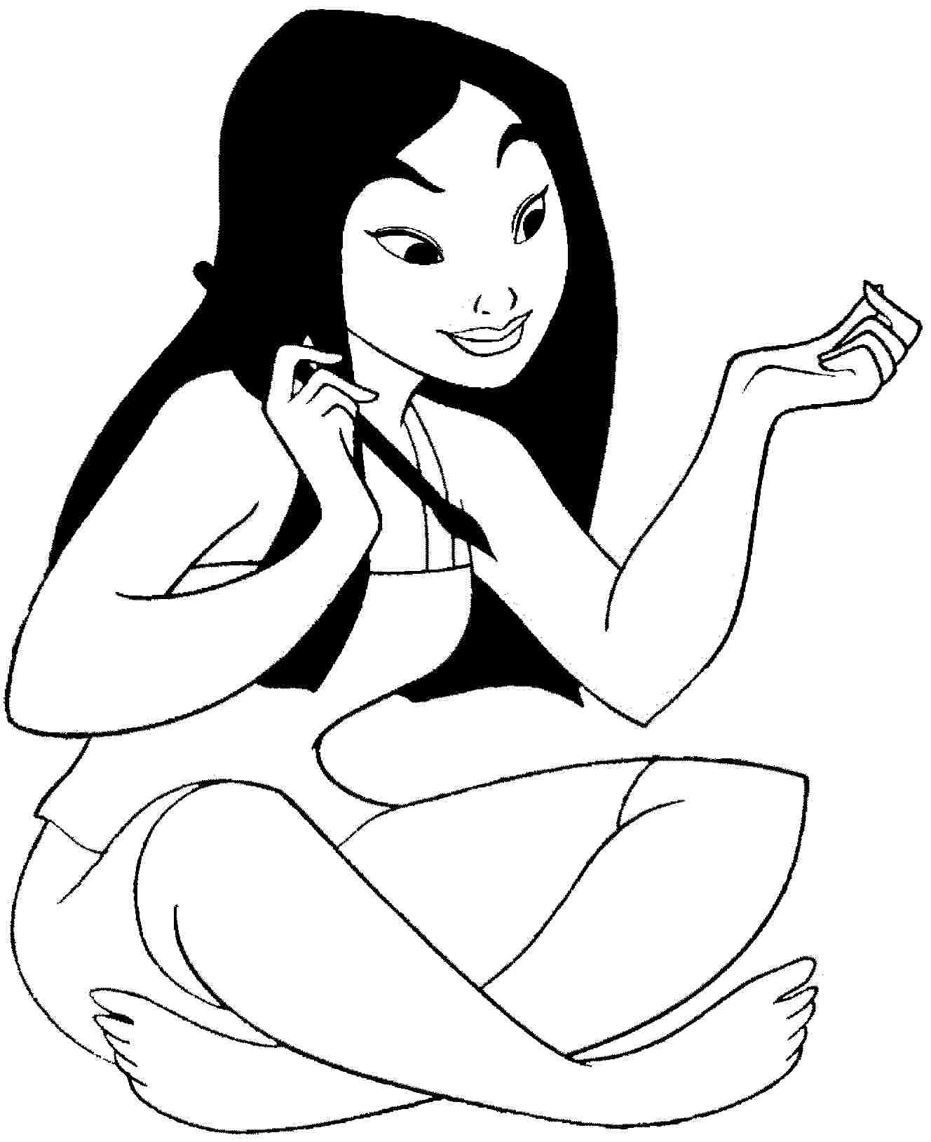 kids coloring pages mulan,printable,coloring pages