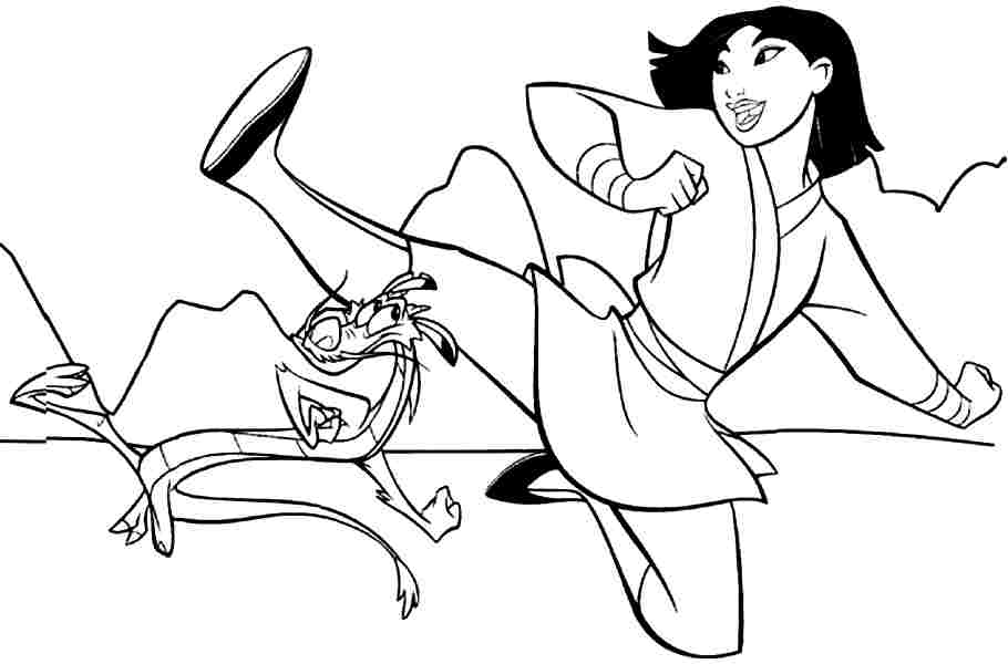 mulan coloring page,printable,coloring pages
