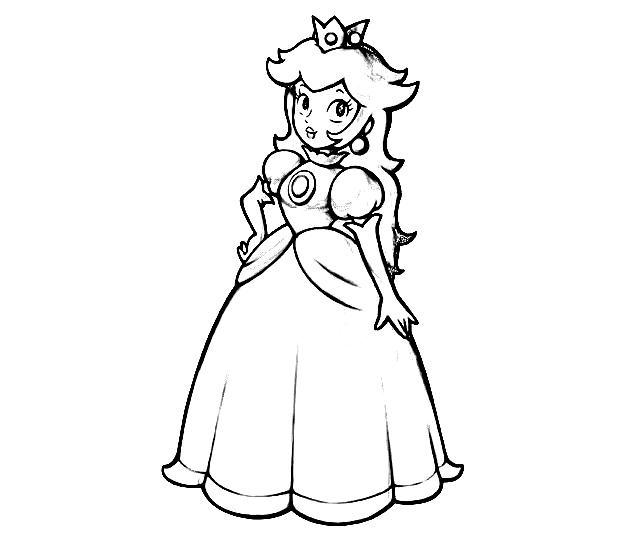 14 princess peach coloring pages for kids - Print Color Craft
