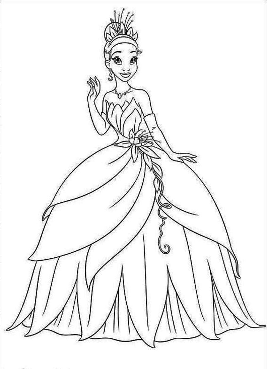 coloring pages of princess-tiana,printable,coloring pages
