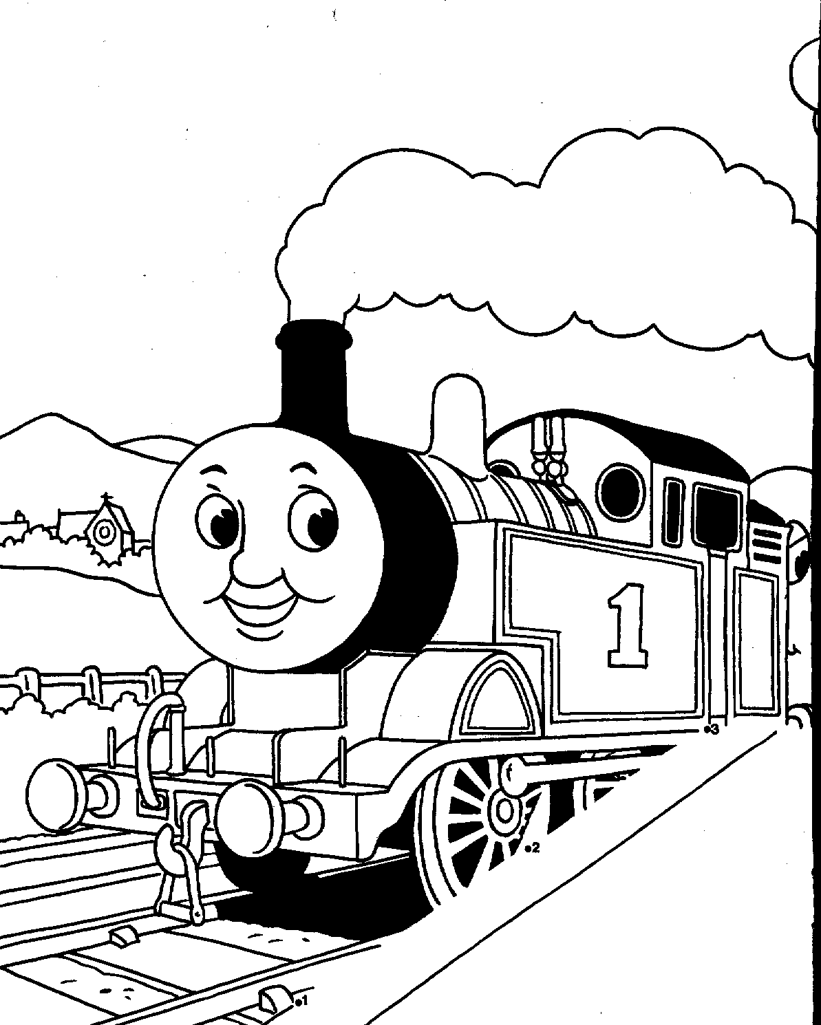 thomas-the-train coloring page,printable,coloring pages