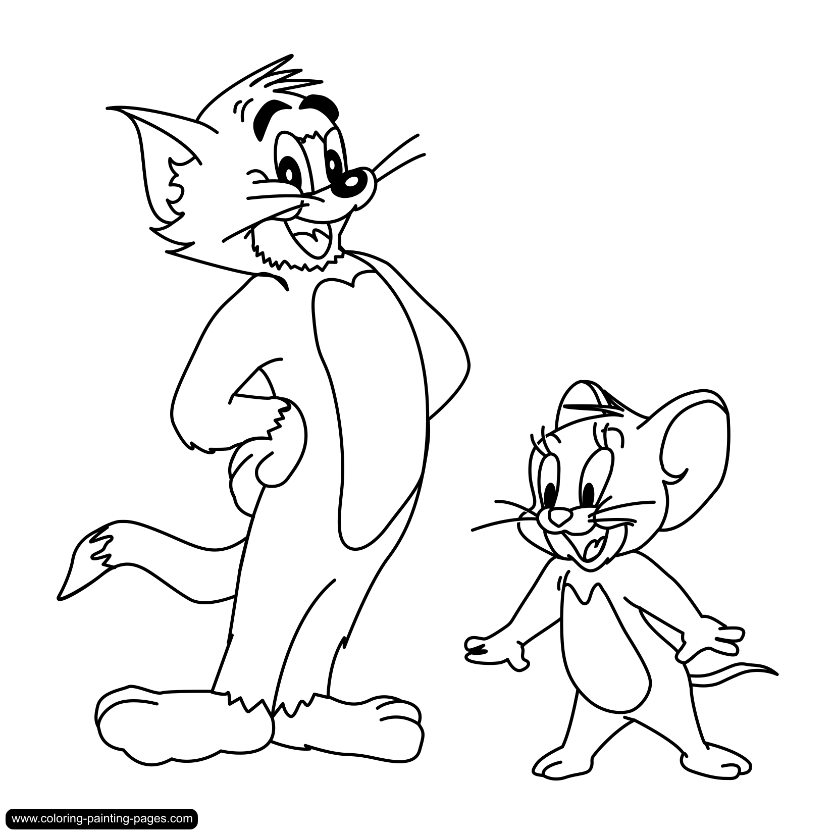 12 coloring pictures tom and jerry - Print Color Craft