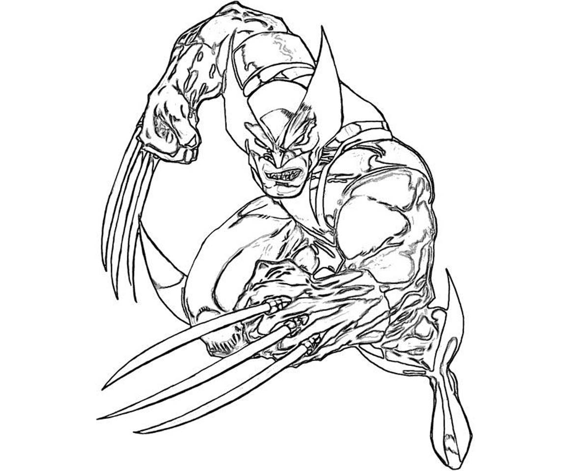 Download 15 wolverine coloring pages for kids - sharp claws x-men ...