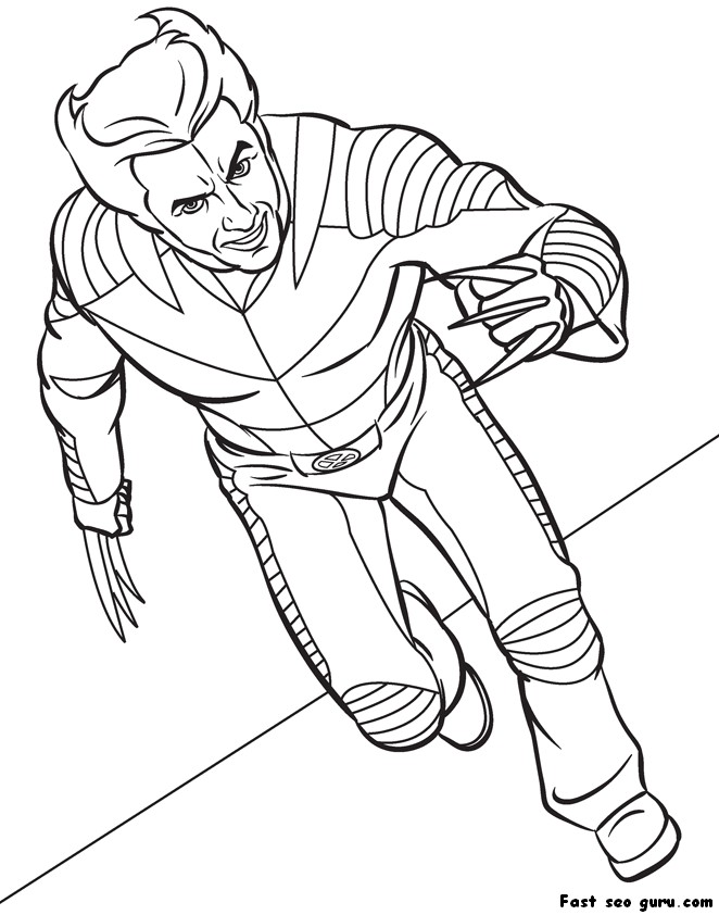 printable wolverine coloring page Wolverine coloring pictures