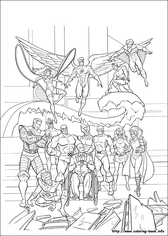 14 x men coloring page to print - Print Color Craft