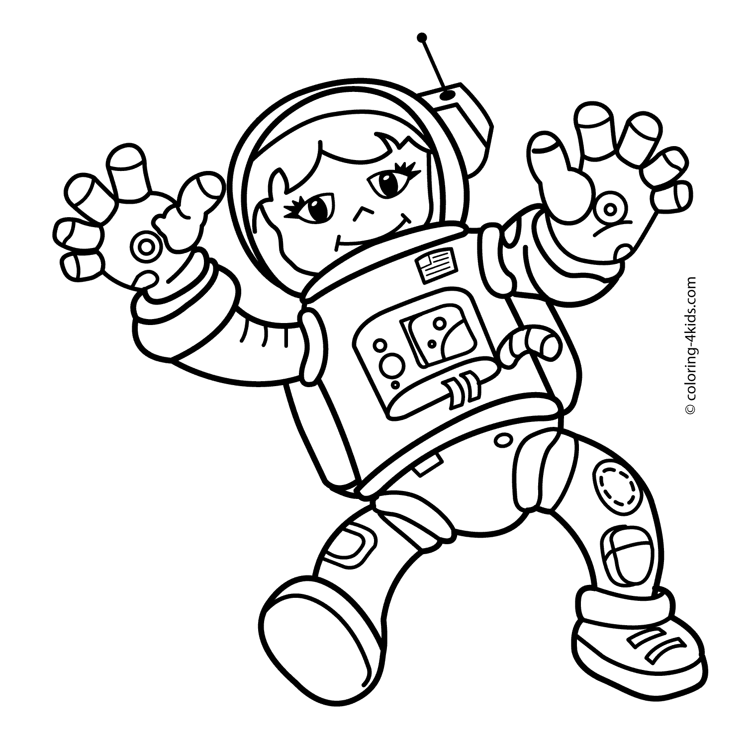 Download 12 coloring pictures astronaut - Print Color Craft