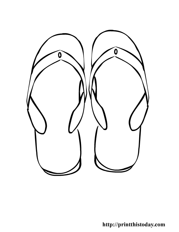 flip-flop coloring page,printable,coloring pages
