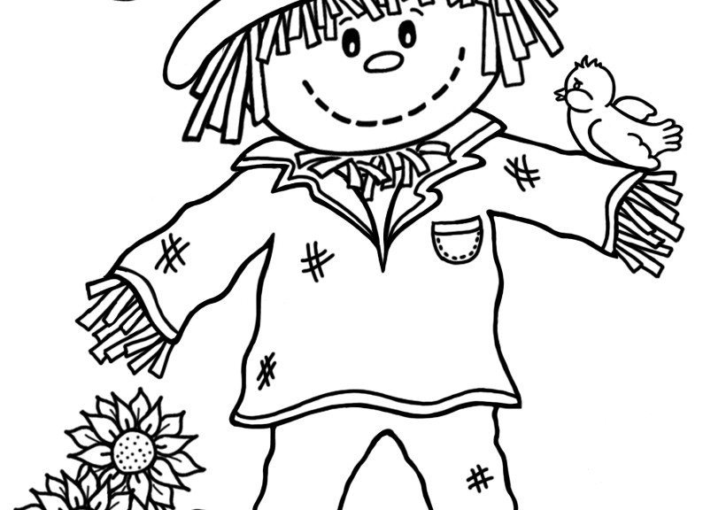 15 printable scarecrow coloring pages - Print Color Craft