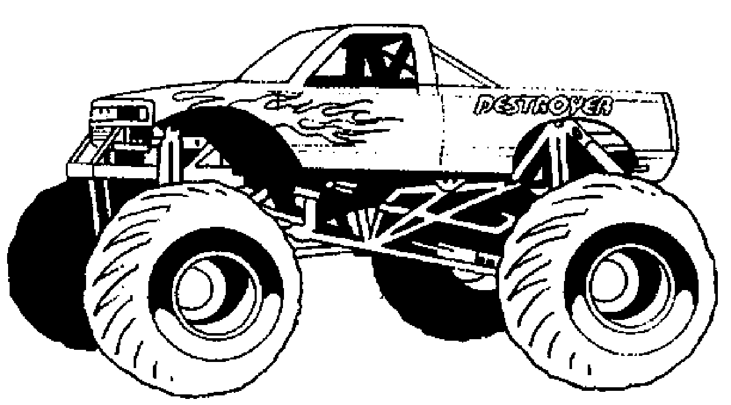 14 coloring pictures monster truck - Print Color Craft