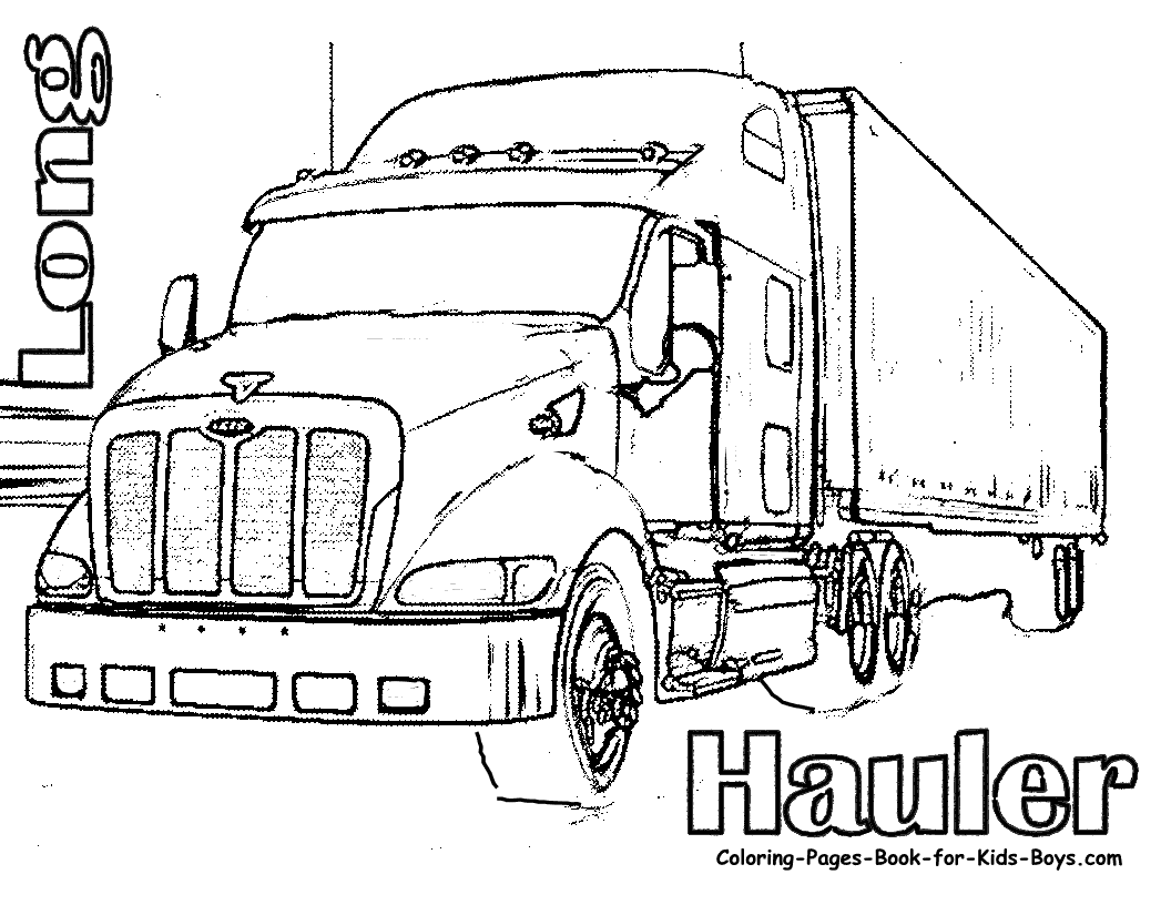 semi-truck-free coloring page,printable,coloring pages