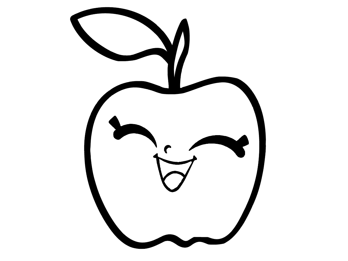 apple color page printable free