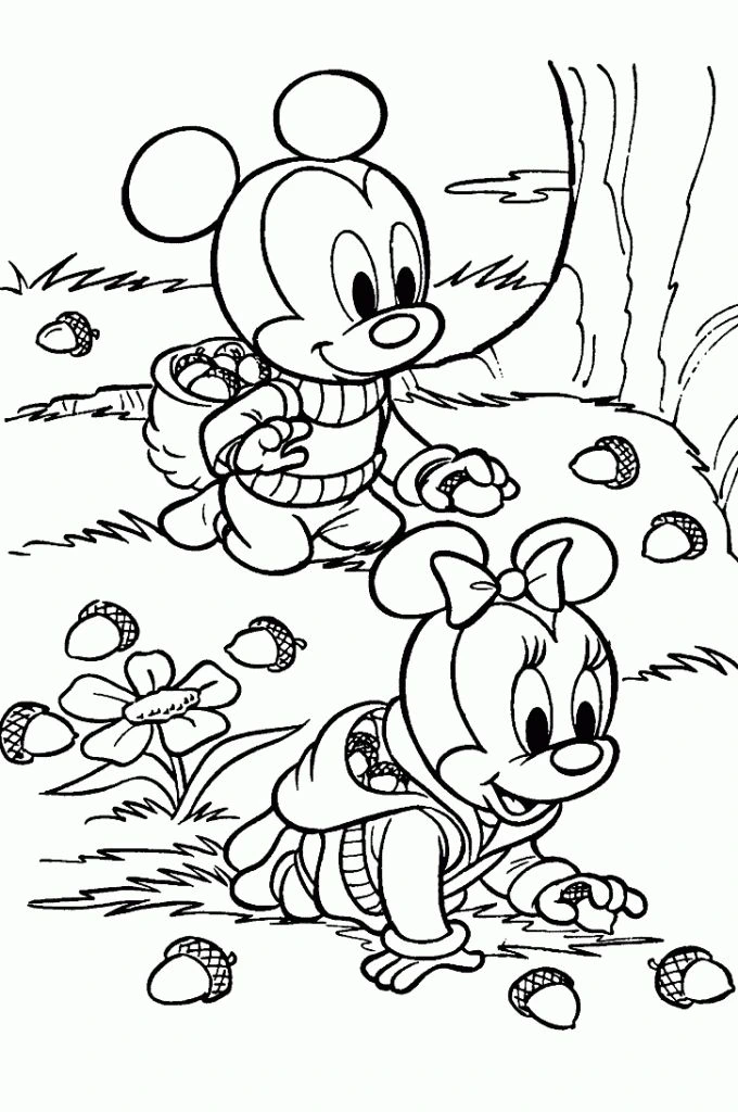 Disney Fall Coloring Page