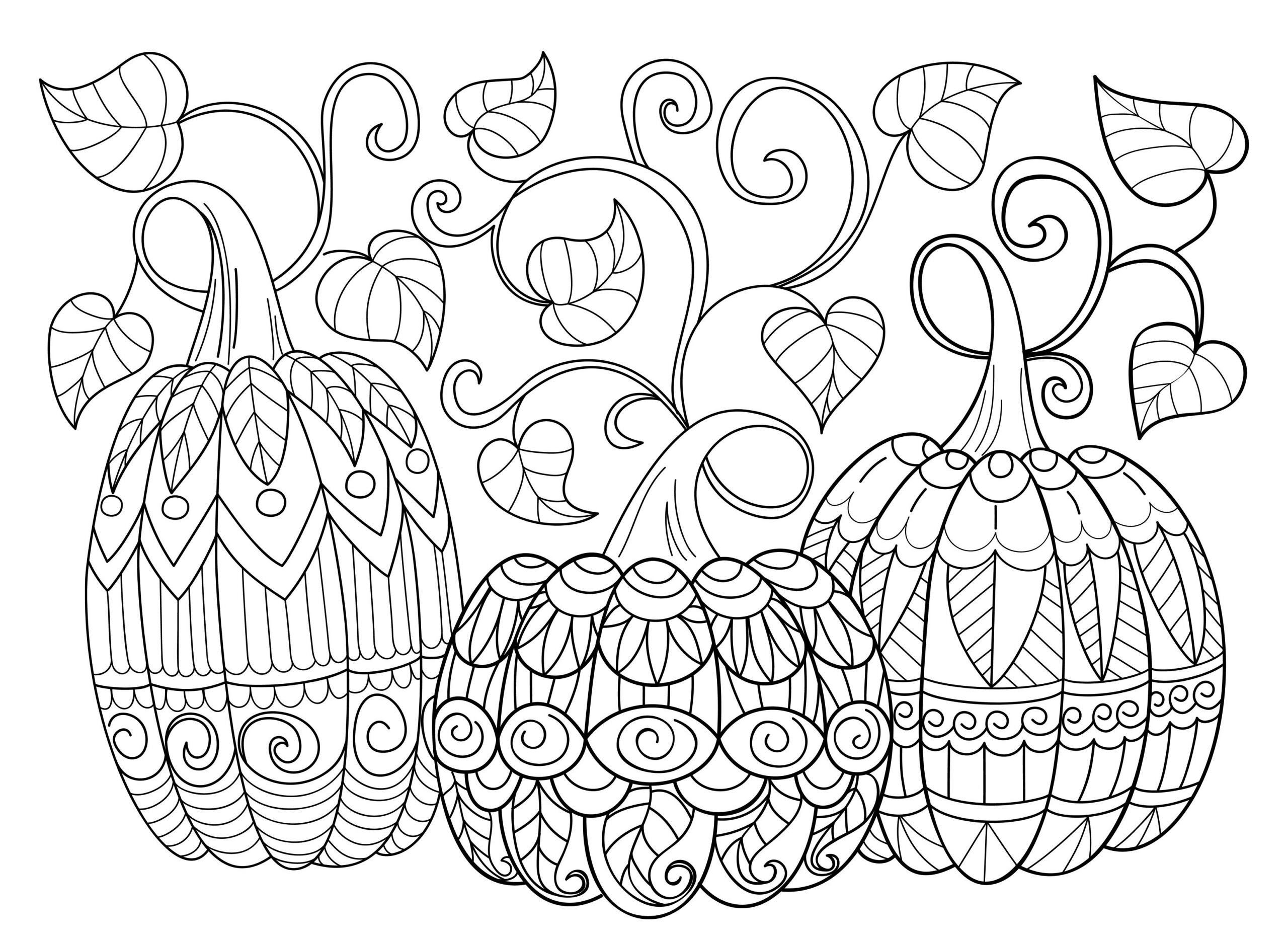 Fall Pumpkin Coloring Pages for Adults Printable Mandala Coloring