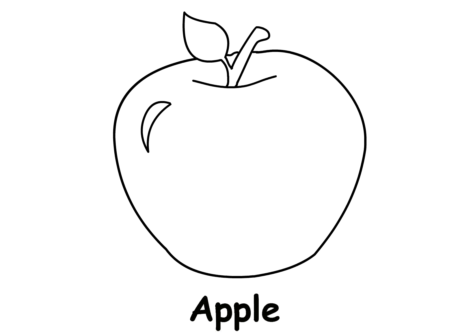 Printable Apple Coloring Pages Easy Fruits PDFs Print Color Craft