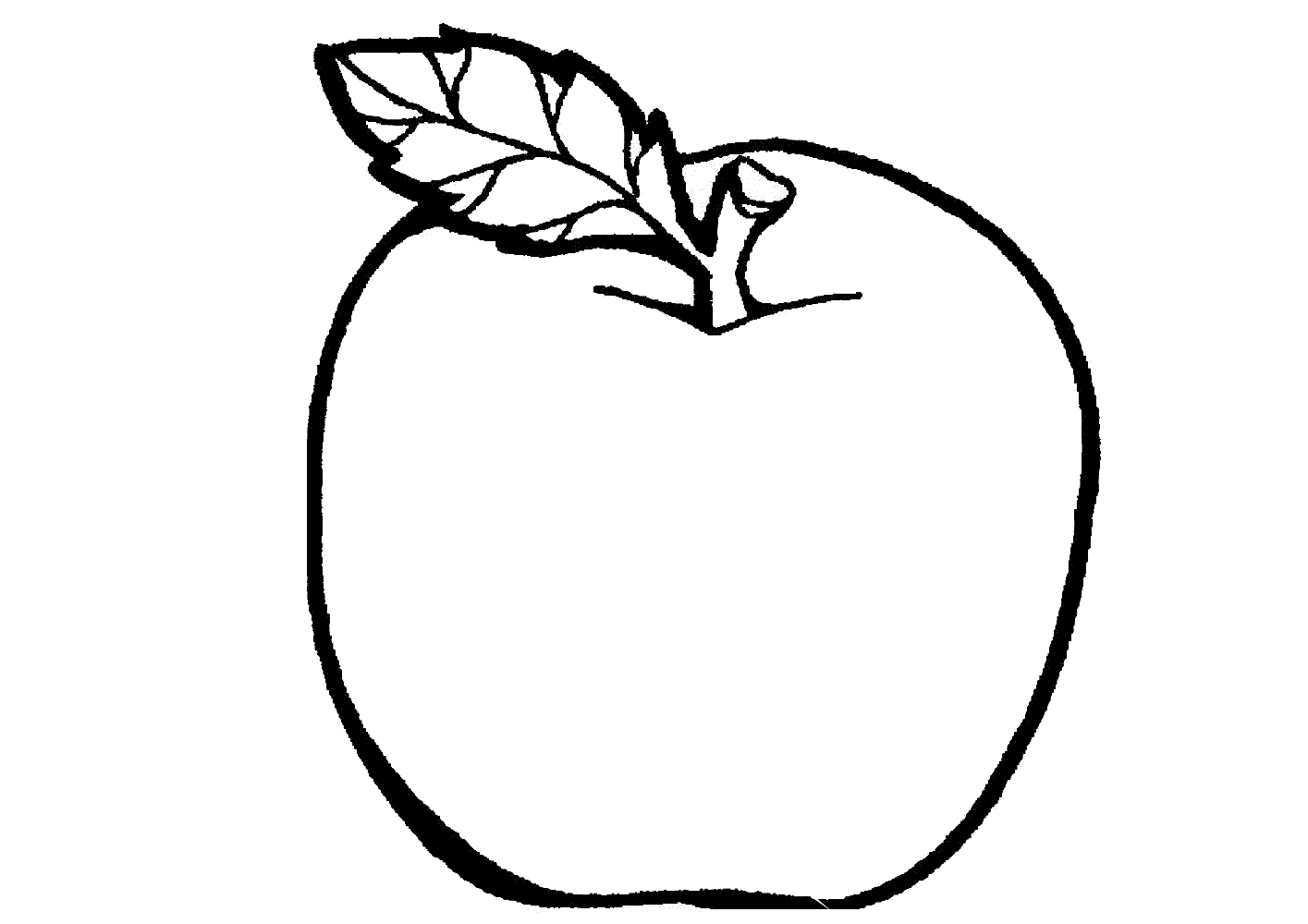 Printable Apple Coloring Pages: Easy Fruits PDFs - Print Color Craft