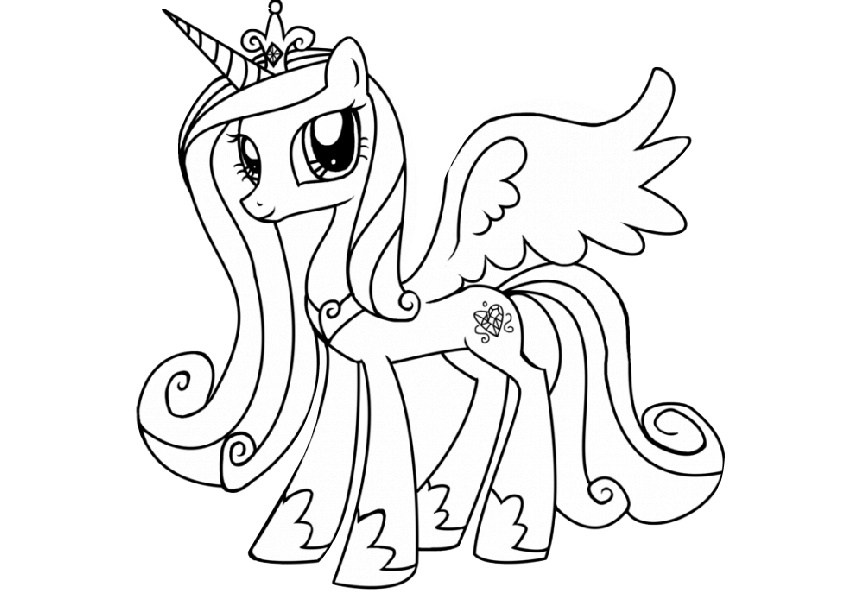 Alicorn My Little Pony Princess Cadence Coloring Pages