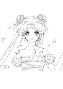 Anime Eyes Sailor Moon Princess Serenity Coloring Pages