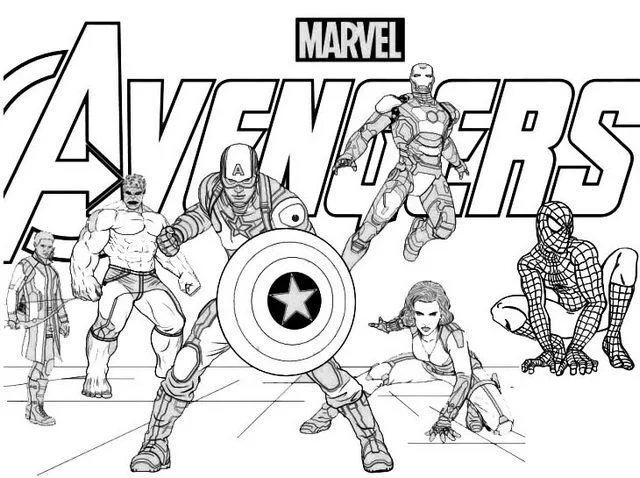 marvel superhero coloring page