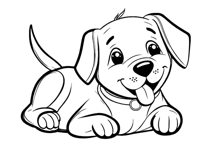 Cute Dog coloring page