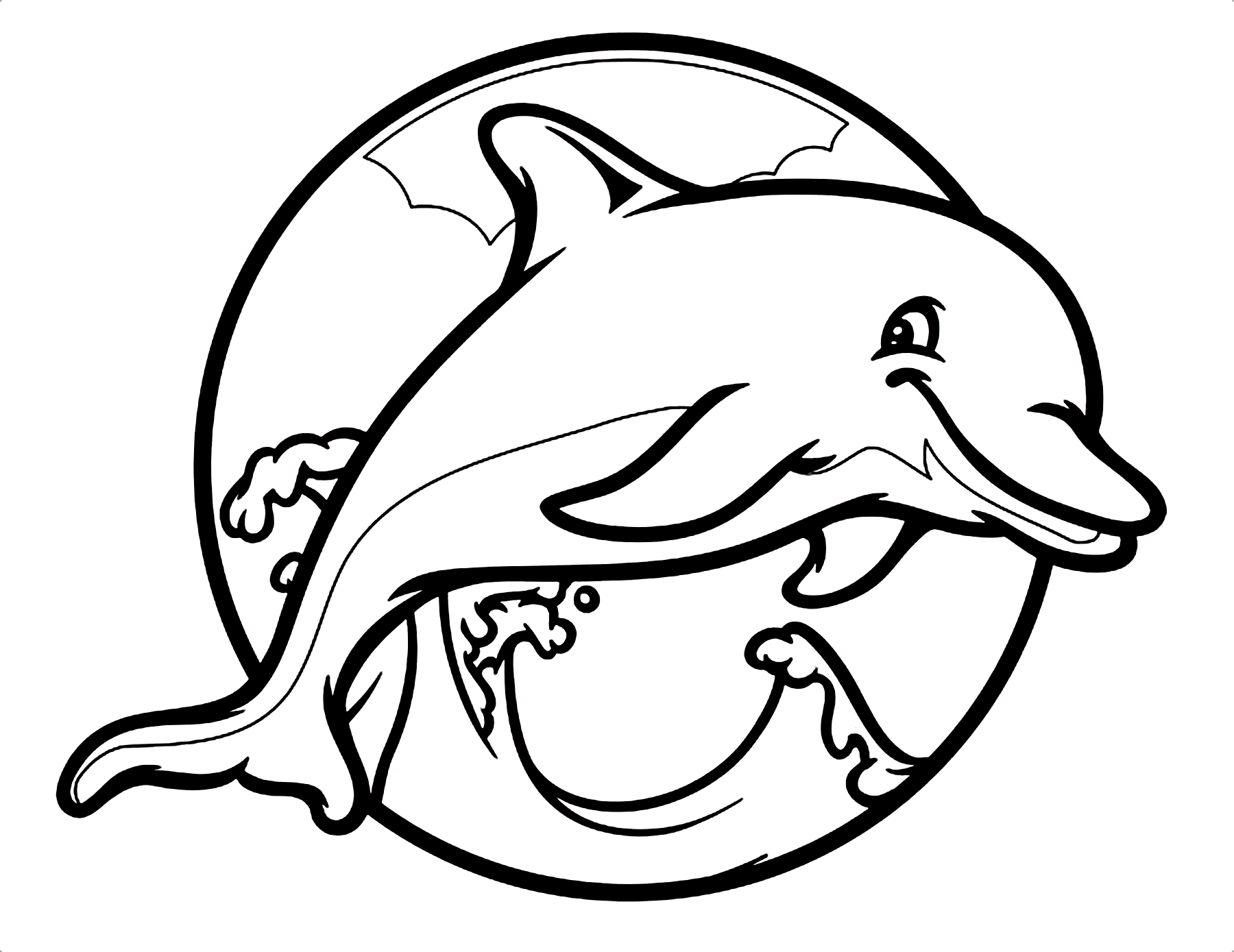 #11 Dolphin Coloring Pages: Printable Animal Pages - Print Color Craft