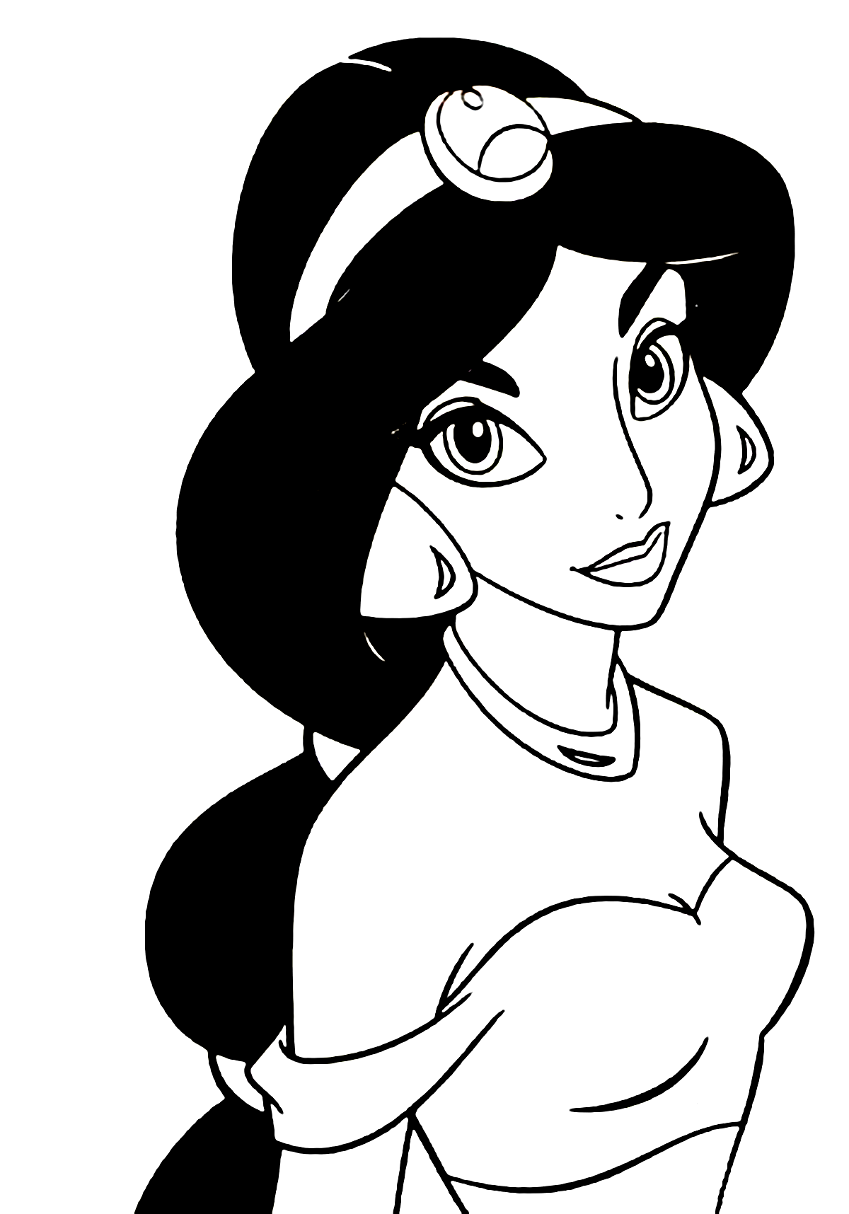 Aladdin Jasmine Coloring Pages Magical Moments Print Color Craft