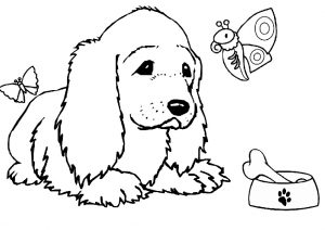 Make it Colorful Sad Looking Dog Happy Coloring Pages