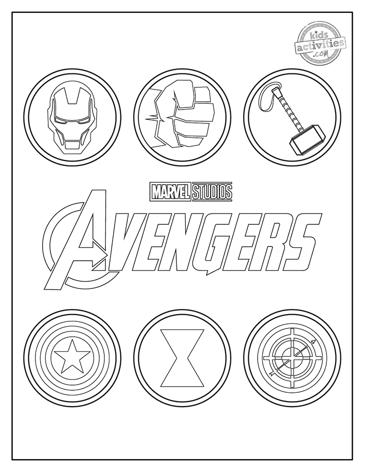 Marvel Avengers Coloring Page