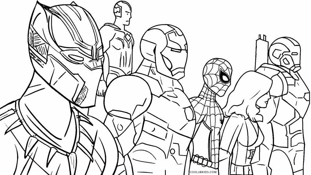 Marvel Super Heros Coloring Page