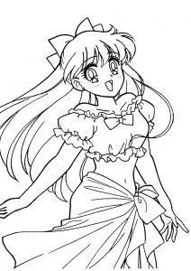 Minako Aino Sailor Venus Sailor Moon Coloring Pages